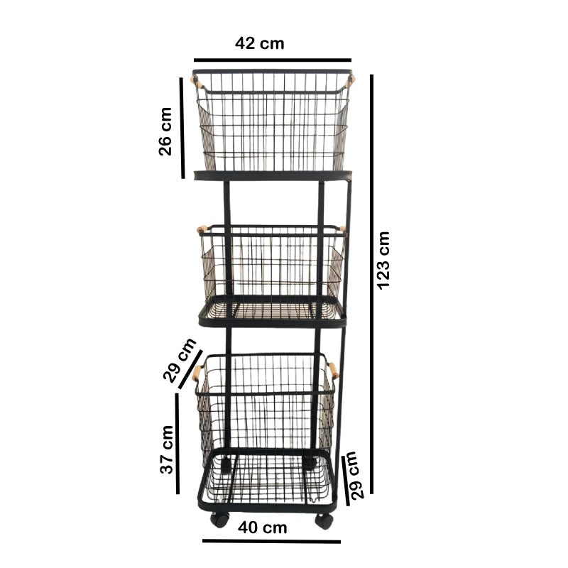  سلة ملابس 3 طبقات