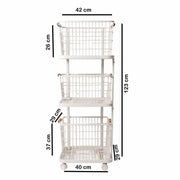 3 Tiers Laundry Basket Cart ALJERAIWI