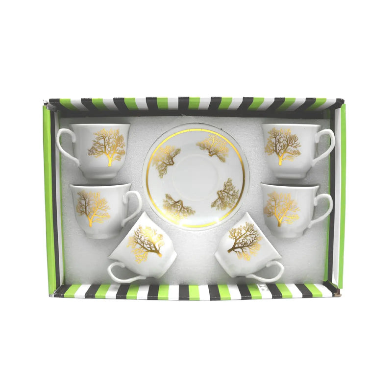 Cup and Saucer 6 Pcs Set - 80 ml ALJERAIWI