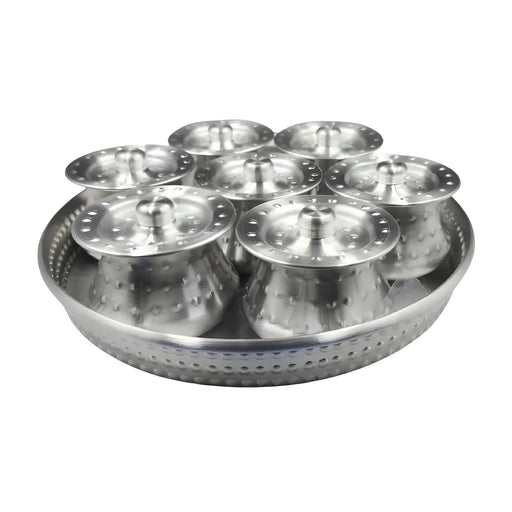 Designed Serving Tray with Puree Pot 7Pcs Set ALJERAIWI