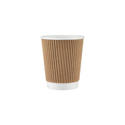 Kraft Ripple Paper Cups 4 Oz 25 Pcs ALJERAIWI