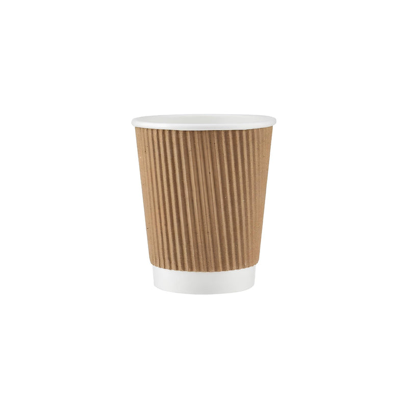 Kraft Ripple Paper Cups 4 Oz 25 Pcs ALJERAIWI