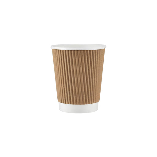 Kraft Ripple Paper Cups 4 Oz 25 Pcs ALJERAIWI