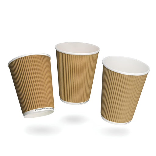 Kraft Ripple Paper Cups 4 Oz 25 Pcs ALJERAIWI