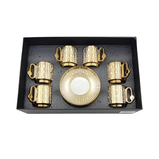 Cup and Saucer 6 Pcs Set - 80 ml ALJERAIWI