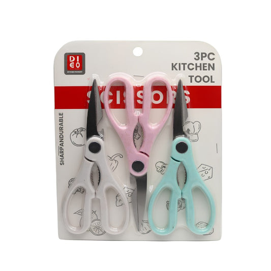 مقصات مطبخ من الفولاذ المقاوم للصدأ مجموعة 3 قطع